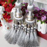 European Luxury Curtain Hanging Ball Straps Tied Rope Curtain Buckle Hook Tassel Strap Home Decor