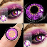 Popxstar Color Contact Lenses For Eyes 2pcs Anime Cosplay Colored Lenses Blue Crazy Halloween Lenses Contact Lens Beauty Makeup