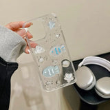 Popxstar Transparent 3D Fish Suitable For iPhone 15 14 13 12 11 Pro Max Phone Case Silicone Full Protective Cover