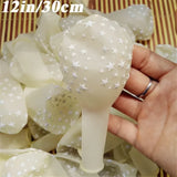 Popxstar 30PCS/PACK Black and White Latex Balloon Transparent Star Balloon Set