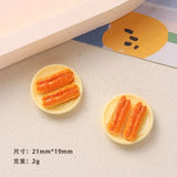Popxstar 10/100pcs Resin Accessories Miniatures Breakfast Series DIY Dollhouse Handmade Hairpin Phone Case Buckle Materials Home Decor