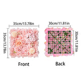 Popxstar Artificial Silk Flowers Wall Panels 3D Rose Flower Art Wall Backdrop DIY Wedding Party Bridal Shower Background Home Decoration