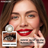 Popxstar  1 Pair Natural Contact Lenses for Eyes Colored Blue Softlens Fashion Beauty Women Makeup Lens Gray Pupil Cosmetic Lens