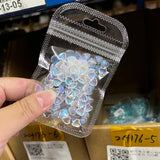 Popxstar 100pcs Clear Crystal Rhinestones Jewelry 3D Love Heart Nail Charm for Nail Art Decoration Clear Resin Valentine's Day Nail Parts