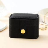 Popxstar  Mini Portable Small Jewelry Storage Bag Travel Simple Leather Ring Necklace Earrings Storage Box Organizer Display Gift Box