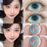 Popxstar  2PCS/Pair Contact Lenses with diopters Natural Lenses Gray Lenses Beauty Pupils Korean Style Fashion cosmetics Lenses New