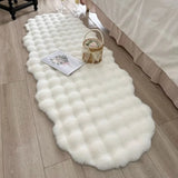 Popxstar Oval Plush Carpet Soft Imitation Rabbit Fur Mat For Children's Bedside Rug Warm Winter Sofa Chair Cushion Living Room Home Decor