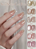 Autumn Winter Blue Black Red Glass Bead Crystal Cat Eye Gel Nail Polish New Whitening High Density Sparkling Nail