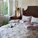 Popxstar  100% Cotton Bedding Set Ins Korean Floral 3D Printed Duvet Cover Bed Linen Flat Sheets Set 2 Pillowcases Twin Double Queen Size