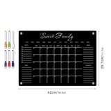 Popxstar Magnets Acrylic Rewritable Message Board Dry Erase Calendar Refrigerator Sticker Home Decor Kitchen Accessories