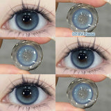 Popxstar  -1 Pair Myopia Fashion Lens Prescription Colored Contact Lenses Beauty Pupils Purple Eye Lenses Blue Eye Color Lenses