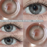 Popxstar 1Pair Colour Contacts Lenses Circular Natural Gray Blue Eye Lenses Myopia Beauty Pupil Black Eyes