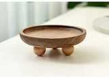 Popxstar Retro Japanese Solid Wood Tray Earring Jewelry Plate Perfume Shelf Cosmetics Storage Entrance Key Storage Tray Home Decorations