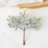 Popxstar 6PCS Artificial Plant Green Leaves Cactus for Home Christmas Decoration DIY Wreath Material Craft Wedding Banquet Accessories