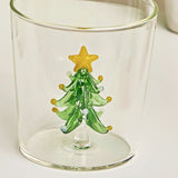 Popxstar 1pc Christmas Tree Mug Cute Cup Glass Cups  Glass Mug  Coffee Mug Home Decoration Christmas Gift Christmas Decoration 300ml