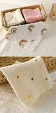 Popxstar 5Pcs Baby Cotton Washcloth Newborn Burp Cloth Square Towels 6-Layer Pure Cotton Soft Absorbent Gauze Cotton Baby Towels