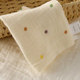 Popxstar 5Pcs Baby Cotton Washcloth Newborn Burp Cloth Square Towels 6-Layer Pure Cotton Soft Absorbent Gauze Cotton Baby Towels