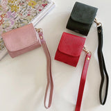 Popxstar  Luxury Business Earphone Bag For AirPods 4 Case Solid Color Matte Leather Portable Protection Cover For AirPods 1 2 3 Pro 2 2nd