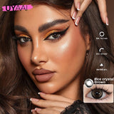 Popxstar NEW Colored Contact Lenses Natual Pupils Gray Contacts Lenses Green Pupils Women Makeup Blue Pupils Cosmetic Black Lenses