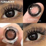 Popxstar  1pair New Blue Lenses Colored Green Contact Lenses for Eyes Brown Eyes Soft Contacts Lens Yearly Gray Lens Green Pupils