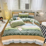 Popxstar  High-quality Home Pure Cotton Bedding Set 100% Cotton Skin-friendly Queen Duvet Cover Set with Sheets Comforter Cover Pillowcase