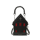 Popxstar  Creative Women's Bag Three-dimensional House Shaped Makeup Bag Fashionable Tote Bag Travel Essentials Halloween Gift