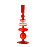 Popxstar Red Glass Candle Holders Taper Candle Stand Christmas Candle Holder Candlestick Holder Christmas Decor Green Glass