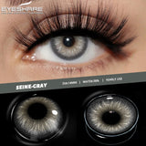 2pcs Natural Black Contact Colored Contact Lenses for Eyes Brown Makeup Lenses Yearly Gray Beautiful Pupils Blue Lens