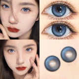 Popxstar  1 Pair Hot Selling Color Contact Lenses With Prescription Myopia Lenses Green Lens for Women Makeup Yearly Fast Shipping