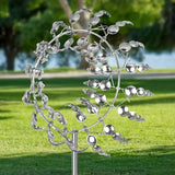 Popxstar  1pc Magical Kinetic Metal Windmill Spinner Unique Wind Powered Catchers Creative Patio Garden Lawn Outdoor Courtyard Decoration