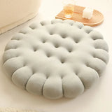 Popxstar Biscuit Shape Plush Cushion Soft Creative Pillow Chair Seat Pad Decorative Cookie Japanese Tatami Back Cushion Sofa Pillows