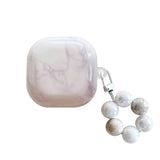 Popxstar  Korea Lovely Marble Pattern Flower Pearl Bracelet Silicone Protection Case For Galaxy Buds Pro 2 Soft Cover For Galaxy Buds Live