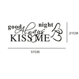 Popxstar  Modern Wall Sticker Always Kiss Me Goodnight Art Decor Wall Stickers Bedroom Removable Decals DIY Bedroom Quotes Decals