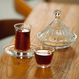 Popxstar  Coffee shop tasting plate, commercial cake display plate with lid, glass tasting dessert, creative bread, glass cover