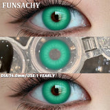 Popxstar  1Pair Candy Color Cosplay Contact Lenses for Eyes Pink Red Eye Makeup Contacts Yearly Pupils Green Halloween Softlens