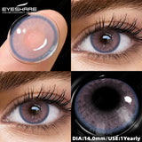 1 Pair Natural Gray Beauty Pupils Color Contact Lenses Yearly Soft Brown Eye Lenses Cosmetic Blue Green Eye Contacts