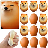 Popxstar  Funny Dog egg Pinch Cute Simulation Shiba Inu Egg Pu Press Slow Rebound Decompression Toy Interesting Easter Kids Gifts