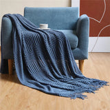 Popxstar  Summer Blanket for Bed Sofa Knitted Blanket With Tassel Nap Blankets Air Conditioning Blanket Soft Throw Blanket Bed Sheet Cover
