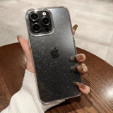 Popxstar Luxury Bling Glitter Clear Phone Case For iPhone 16 15 14 13 12 11 Pro Max X XR XS 7 8 Plus Shockproof Transparent Soft Cover