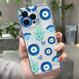 Popxstar INS Korean Red Cherry Phone Case For iPhone 15 Pro Case iPhone 11 13 12 14 Pro Max XR XS X 7 8 Plus SE Clear Shockproof Cover