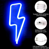 Creative LED Lightning-shaped Festival Home Atmosphere Lamp, Stylish Neon-style Design, Multicolor Light Decor