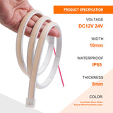 Popxstar Waterproof COB LED Strip Light 12V 24V Flexible LED Neon Light 0.5-20M 320LEDs High Density Linear Lighting COB LED Lights