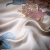 Popxstar  22 Momme Natural Mulberry Silk Luxury Bedding Set Yarn-dyed Jacquard Silk Cotton Duvet Cover Flat Sheet With Pillowcases 4Pcs