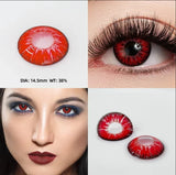 Popxstar Myopia With Diopter Lenses Cosplay Color Contact Lenses For Eyes Brown Blue Red Green Halloween Yearly Use 2pcs/pair