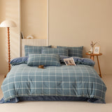 Popxstar  Winter Flannel Solid Color Duvet Cover for Winter Soft Warm Keep Warm Bed Quilt Covers Milk Velvet Queen King Bed Home Textiles