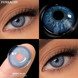 Popxstar  1 Pair Natural Contact Lenses for Eyes Colored Blue Softlens Fashion Beauty Women Makeup Lens Gray Pupil Cosmetic Lens