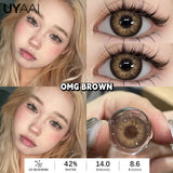 1 Pair Big Eye Color Lens Makeup Colorcon Brown Natural Color Eye Contacts Black Lenses y2k Korean Green Pupils
