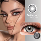 New Series Bionic Pupil Color Contact Lenses High Color Rendering Green Grey Blue Cosmetic y2k Korean Fashion Color