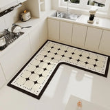 Popxstar Kitchen Carpet L-Shape Floor Mat Non-slip Area Rug Absorbent Foot Mats Water-absorbent Quick-drying Alfombra De Cocina