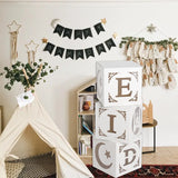 Popxstar Eid Mubarak Transparent Box Letter Balloons Box Ramadan Kareem Decor Balloon Party Decoration Muslim Islamic Balloon Accessories